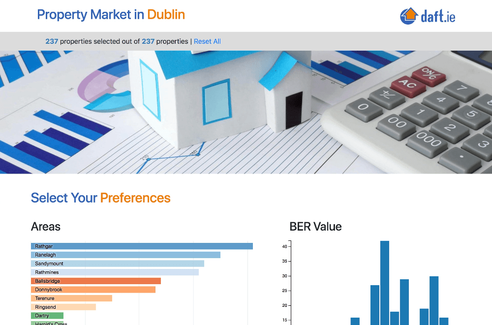 landing page of my data dashboard app